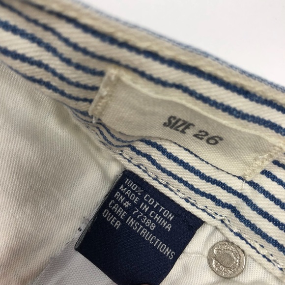 Madewell Distressed Railroad Striped Shorts - Picture 4 of 8